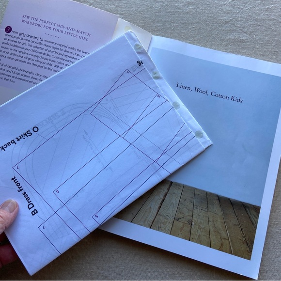 Japanese Sewing Patterns for Children Linen Wool Cotton Kids Book - Picture 11 of 14